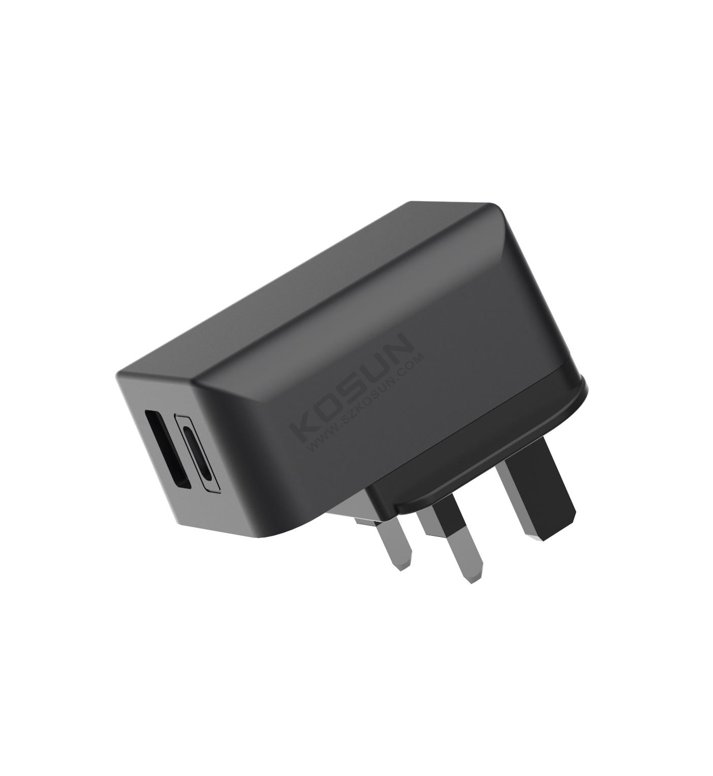 17W USB-C & USB-A UK Mains Charger